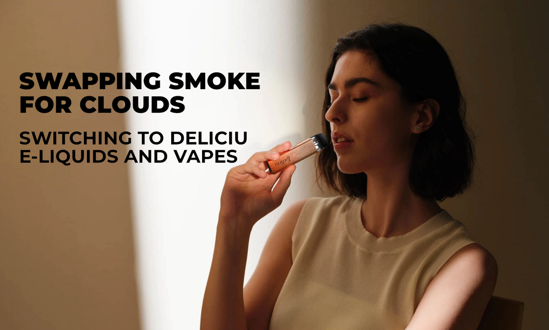 Woman vaping with the Deliciu mate
