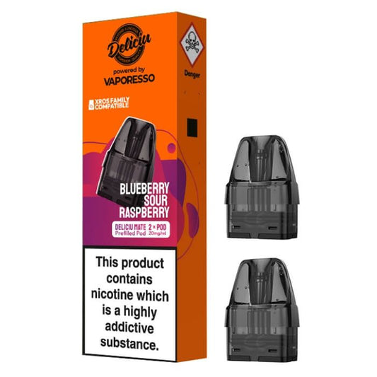 Deliciu Mate Prefilled Vape Pod - Blueberry Sour Raspberry