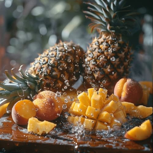 Pineapple peach and melon flavour